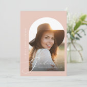 優雅なアーチ型卒業 案内状 (スタンド正面)