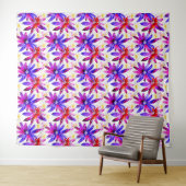 優雅なアールヌーボーフローラウォーターカラータペストリー タペストリー (インサイチュ(横))