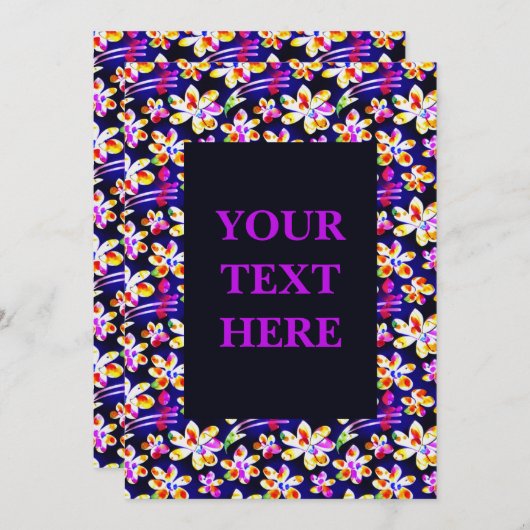 優雅なアールヌーボーフローラウォーターカラー招待状 招待状 (正面/裏面)