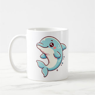 優雅なイルカと海喜び コーヒーマグカップ