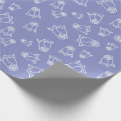 優雅なウェディングローズ シンプルデザイン シームレス ラッピングペーパー (角)