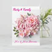 優雅なウェディング招待状 美しいスタート 招待状 (スタンド正面)