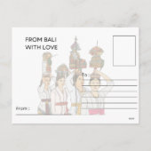 優雅なエッセンス:バリの女性はがき シーズンポストカード (裏面)