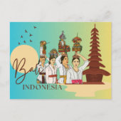 優雅なエッセンス:バリの女性はがき シーズンポストカード (正面)