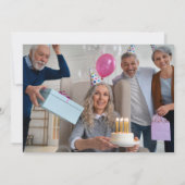 優雅なオリエンタル竹の写真サンクスカード 招待状 (裏面)