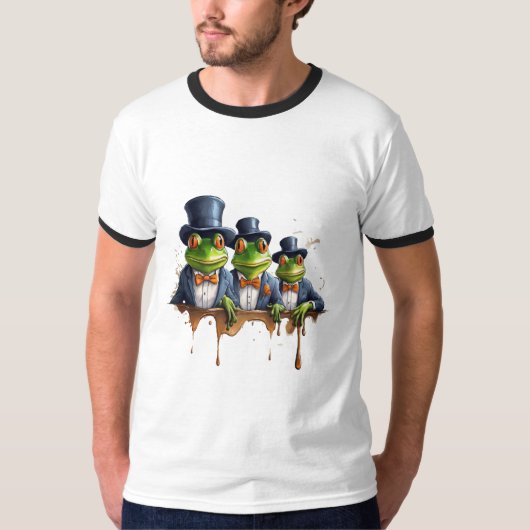優雅なカエル Tシャツ (正面)