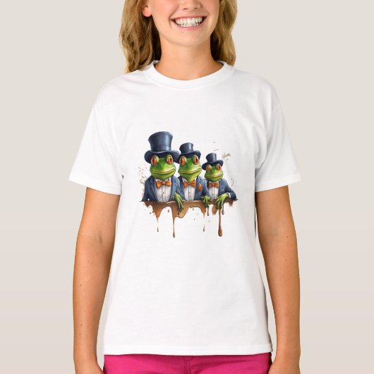 優雅なカエル Tシャツ (正面)