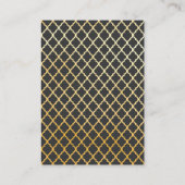 優雅なカリグラフィー ゴールド 披露宴 封筒 カード (裏面)