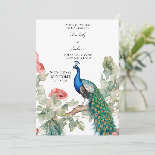 優雅なクジャク 招待状 (スタンド正面)