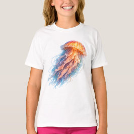 優雅なクラゲの海洋幻想イラスト Tシャツ