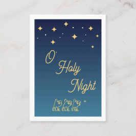 優雅なクリスマスの祈りのカード「O Holy Night」 プレイスカード