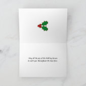 優雅なクリスマスカードとオーナメント シーズンカード (内部)