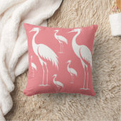 優雅なクレーン渡り鳥の装飾 クッション (ブランケット)