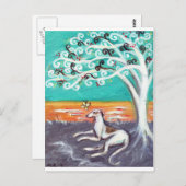 優雅なグレイハウンド ポストカード (正面/裏面)