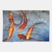 優雅なコイI キッチンタオル (横)