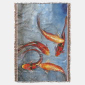 優雅なコイI スローブランケット (正面縦)