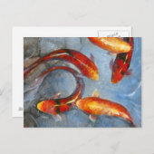 優雅なコイI ポストカード (正面/裏面)