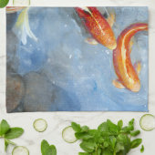 優雅なコイII キッチンタオル (折り畳み)