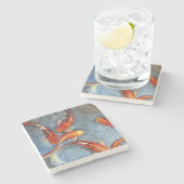 優雅なコイII ストーンコースター (横)