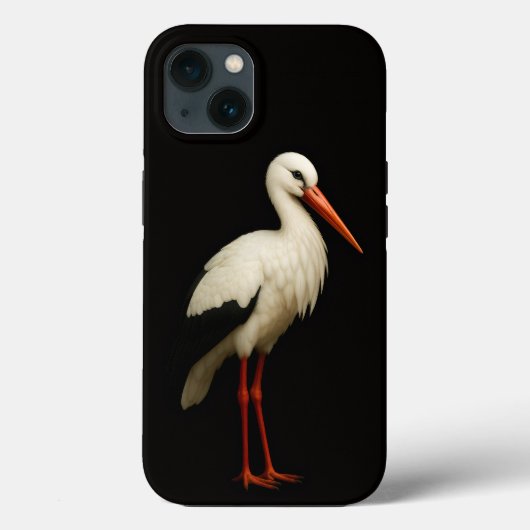 優雅なコウノトリのブラック4ラグジュアリーiPhone 13 Case-Mate iPhoneケース (裏面)