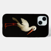 優雅なコウノトリのブラック4ラグジュアリーiPhone 15ケース Case-Mate iPhoneケース (裏面 (横))