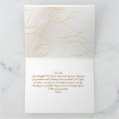 優雅なゴールデンバタフライの感謝カード - カスタマイズ可能 サンキューカード (内部)