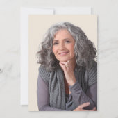 優雅なゴールデンワイルドフラワー　60歳の誕生日 招待状 (裏面)