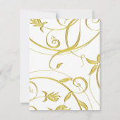 優雅なゴールドのアニバーサリー招待状 招待状 (裏面)