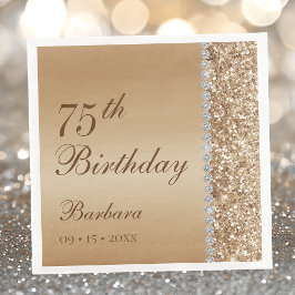 優雅なゴールドの75歳の誕生日