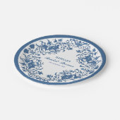 優雅なシノワズリー・アンティーク・パターンの結婚前お披露目会 ペーパープレート (アングル)