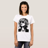 優雅なシルエット：エレガンス・オブ・ジュエリー Tシャツ (正面フル)