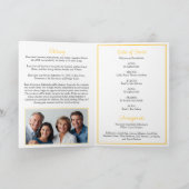 優雅なシンプルなひまわり葬儀折り プログラム (内部)