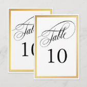 優雅なスクリプトの装飾 テーブル番号 招待状 (正面/裏面)