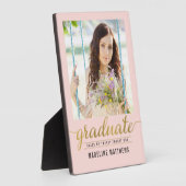 優雅なスクリプト編集可能カラー卒業プラーク フォトプラーク (側面)