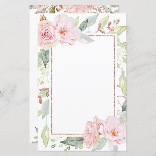 優雅なスタイリッシュピンクの赤面個人文房具 (正面/裏面)