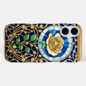 優雅なステンドグラスの窓 - ゴールドのバラ Case-Mate iPhoneケース (裏面 (横))