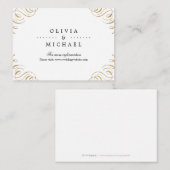 優雅なスパイラルカリグラフィー結婚式の挿入カード エンクロージャーカード (正面/裏面)