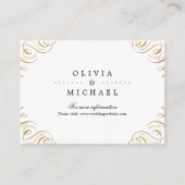 優雅なスパイラルカリグラフィー結婚式の挿入カード エンクロージャーカード (正面)