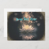 優雅なスパークリング蓮の葉のポストカード ポストカード (正面/裏面)