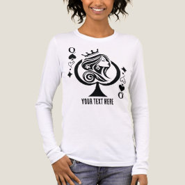優雅なスペードの女王のトランプ記号 トライブレンドTシャツ
