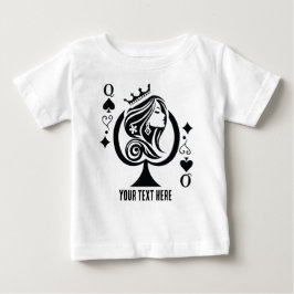 優雅なスペードの女王のトランプ記号 ベビーTシャツ