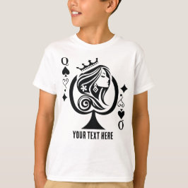 優雅なスペードの女王のトランプ記号 Tシャツ
