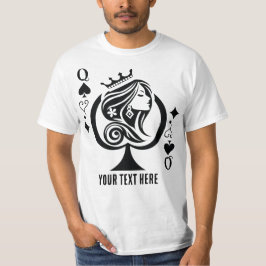 優雅なスペードの女王のトランプ記号 Tシャツ