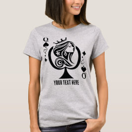 優雅なスペードの女王のトランプ記号 Tシャツ