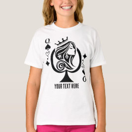 優雅なスペードの女王のトランプ記号 Tシャツ