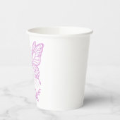 優雅なスワンと蝶の羽 紙コップ (左)