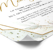 優雅なソフトピンクのローズ 緑の草花 愛する記憶に ポスター (角)