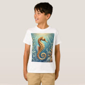 優雅なタツノオトシゴの水中スイミング Tシャツ (正面フル)
