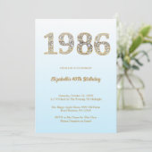 優雅なダイヤモンド 1986年 40歳の誕生日パーティー 招待状 (スタンド正面)
