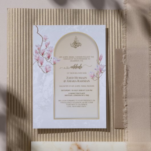 優雅なニッカー結婚式の招待状 | モクレン 招待状